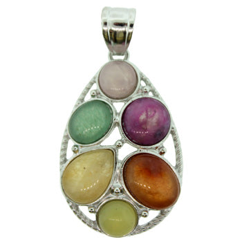 28X43mm Assorted Stone Drop Pendants