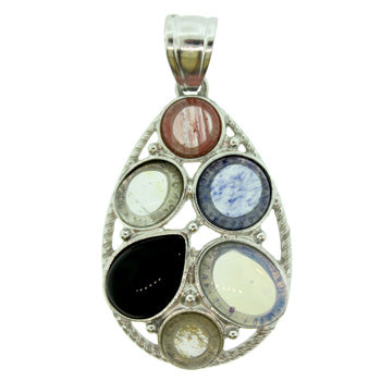 28X43mm Assorted Stone Drop Pendants