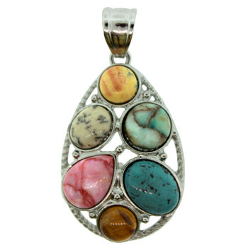 28X43mm Assorted Stone Drop Pendants