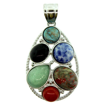 28X43mm Assorted Stone Drop Pendants