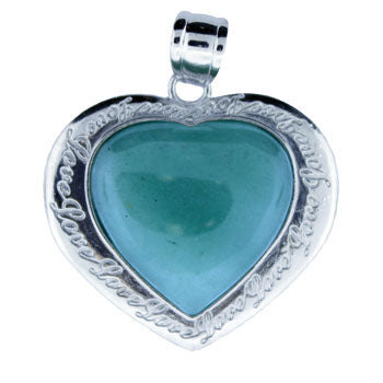 42mm Green Aventurine Heart Pendants