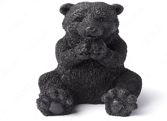 Shungite Sitting Bear Carving