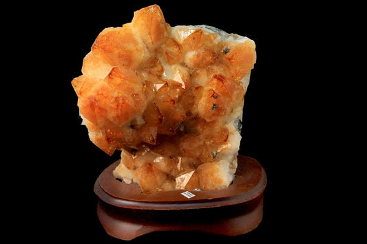 Citrine Geode with wood stand