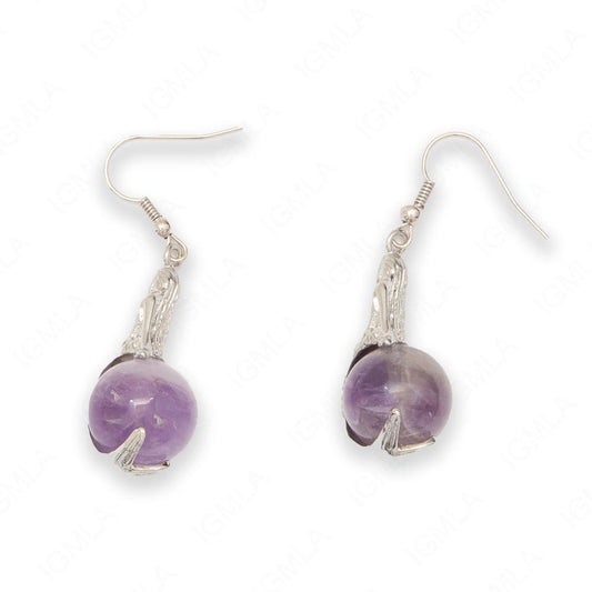 Amethyst Round Mermaid Earrings