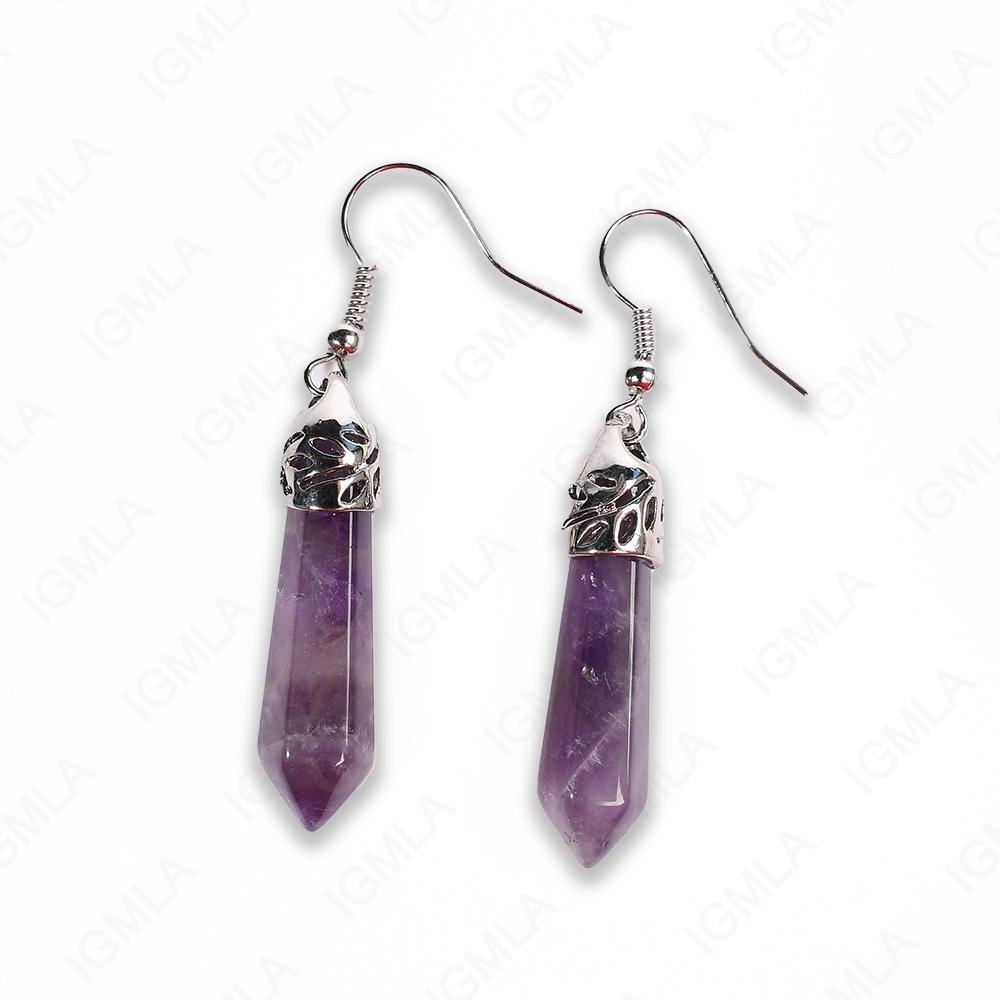 Amethyst Point Earrings