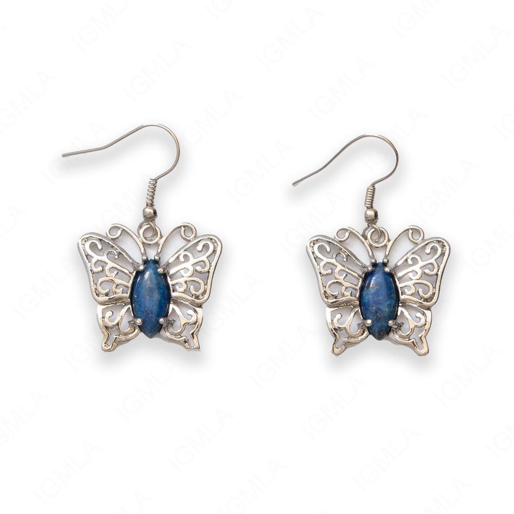 Dyed Lapis Butterfly Earrings