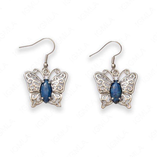 Dyed Lapis Butterfly Earrings