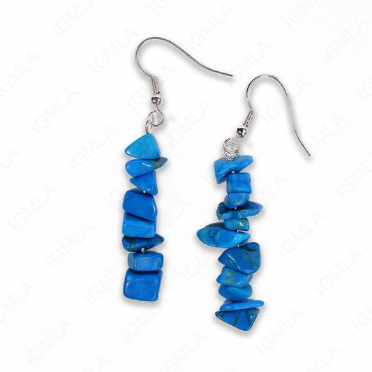 Turquoise Howlite Chips Earrings