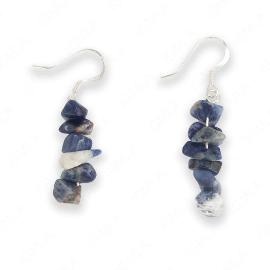 Africa Sodalite Chips Earrings
