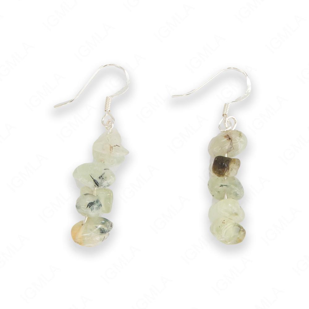 Prehinite Chips Earrings