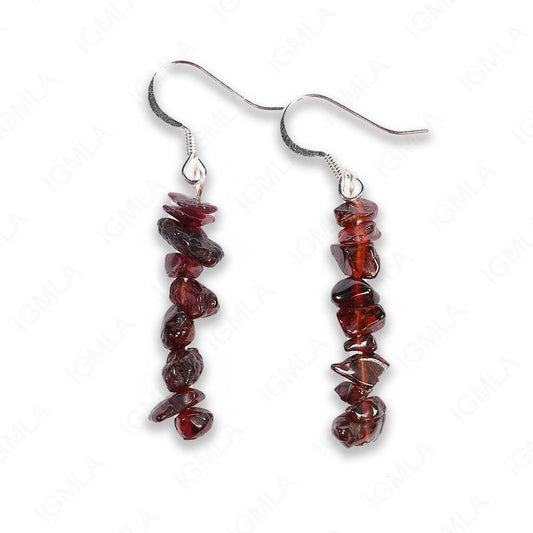 Garnet Chips Earrings
