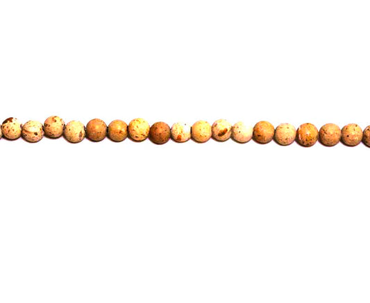 4mm River Stone Round Matt Beads
