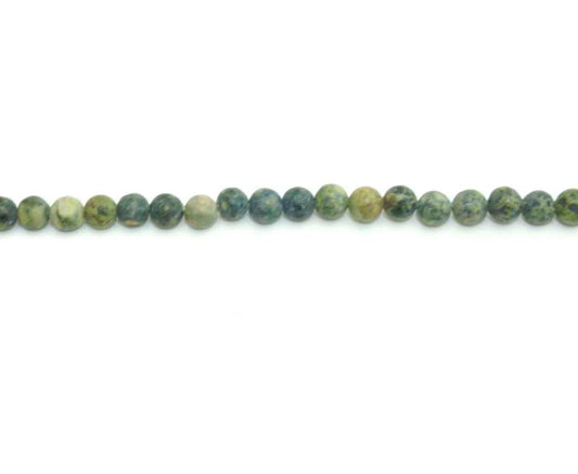 4mm Unakite Round Matt Beads