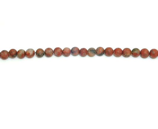 4mm Autumn Jasper Round Matt Beads