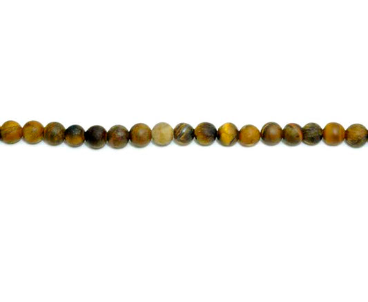 4mm Tiger Eye Round Matt Beads