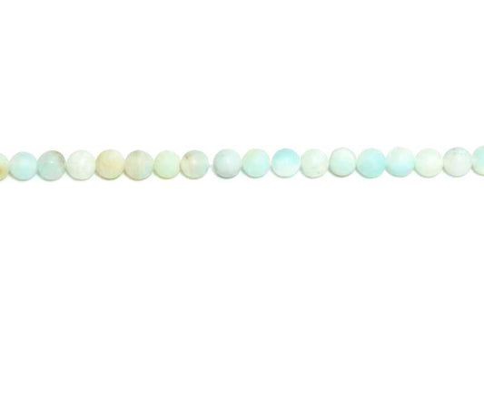 4mm Amazonite Round Matt Beads