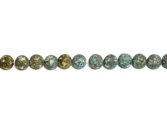 6mm Lava Round Matt Beads