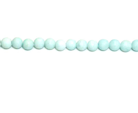 6mm Dyed Amazonite Jade Round Matt Beads