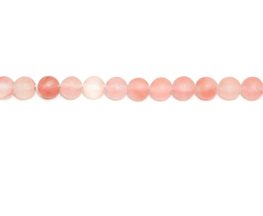 6mm Cherry Quartz Round Matt Beads