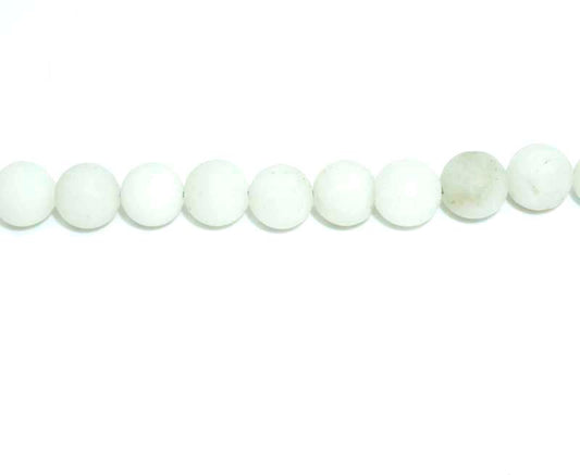 8mm Natural Quartz Round Matt Beads