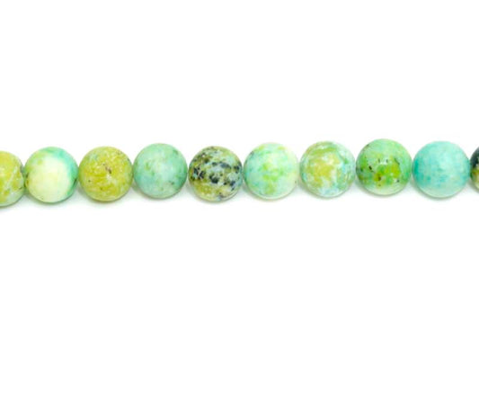 8mm Dyed Blue Chrysocolla Jasper Round Matt Beads