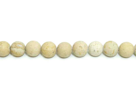 8mm River Stone Round Matt Beads