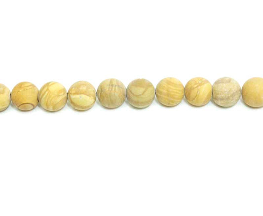 8mm Red Jasper Round Matt Beads
