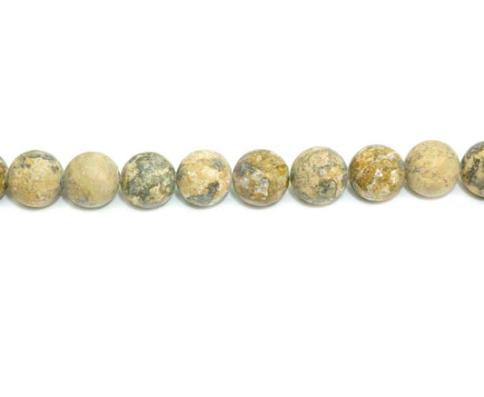 8mm Leopard Skin Round Matt Beads