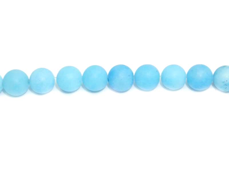 8mm Dyed Amazonite Round Matt Beads