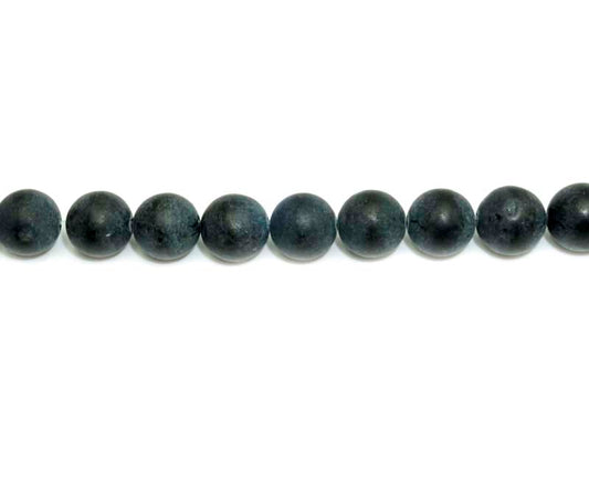 8mm Blackstone Round Matt Beads