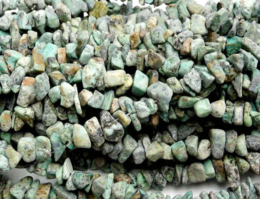 36 inch African Turquoise Chips Beads