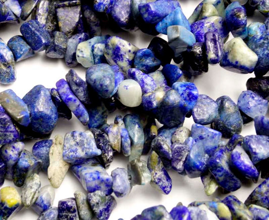 36 inch Lapis Chips Beads