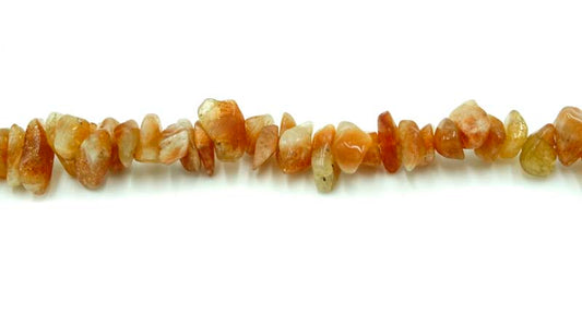 36 inch Sunstone Chips Beads