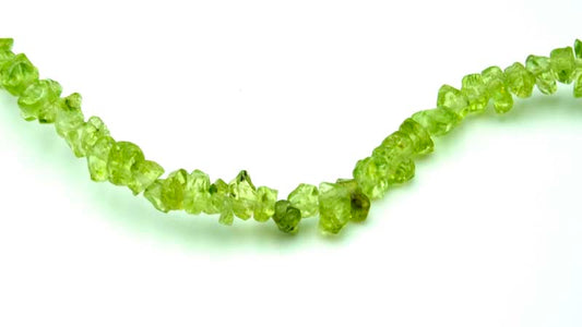 36 inch Peridot Chips Beads