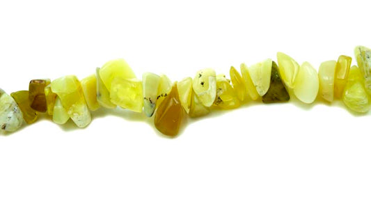 36 inch Green Opal Chips Beads