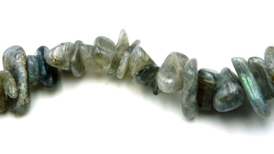 36 inch Labradorite Chips Beads