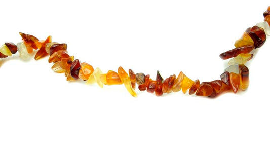 36 inch Carnelian Agate Chips Beads