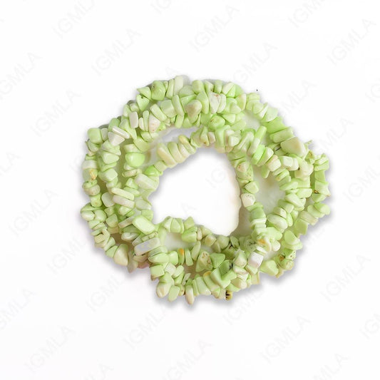 36 inch Lemon Chrysoprase Chips Beads