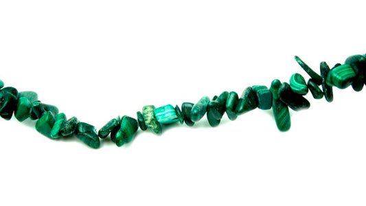 36 inch Malachite Chips Beads