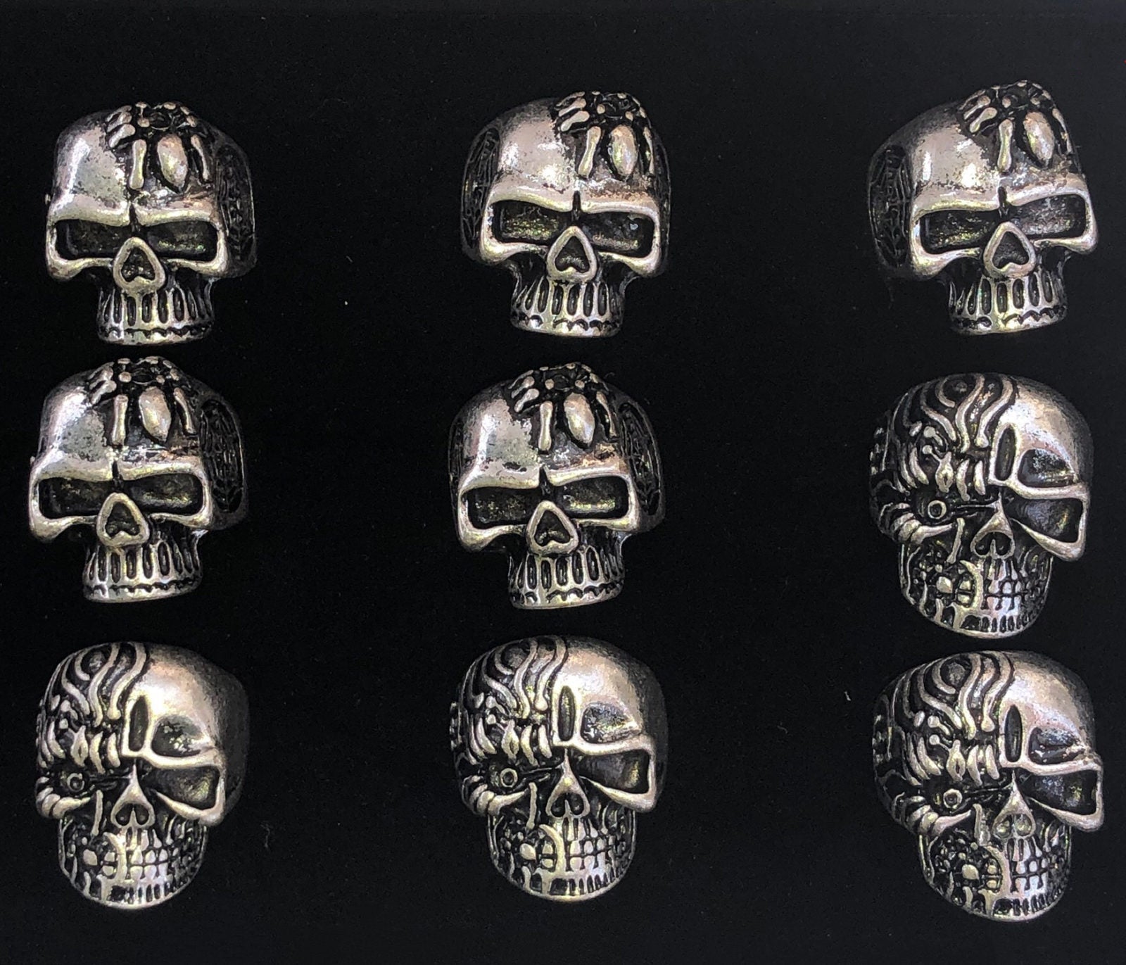 Zinc Alloy Skull Rings 12Pc Box