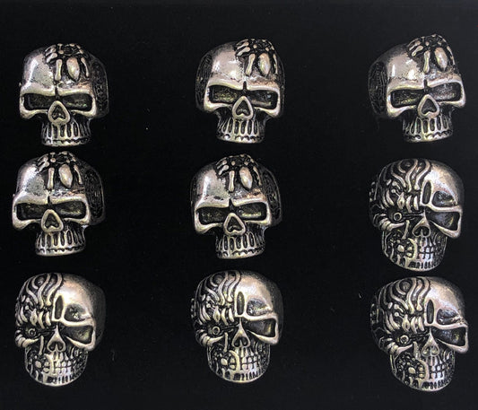 Zinc Alloy Skull Rings 12Pc Box