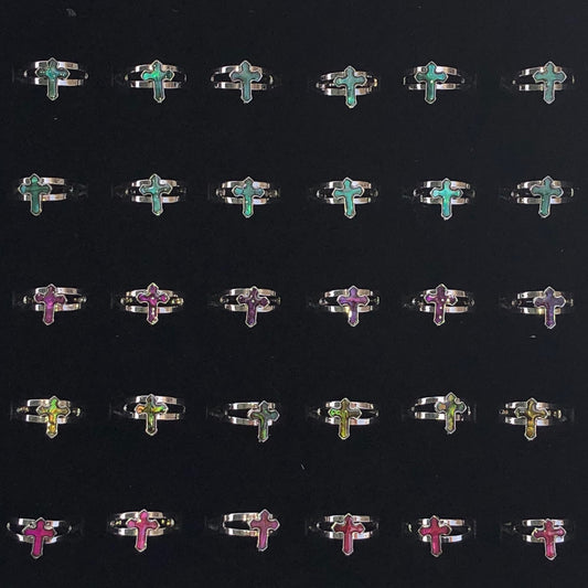 Paua Shell Aukh Rings 36 Pc Box