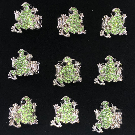Animal - Green Frog Rings 24 Pc Box