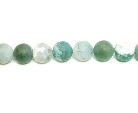 16 inch 10 mm Frosted Fancy Jasper Round Beads