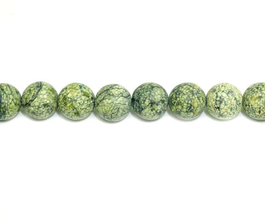 16 inch 10 mm Matted Russian Jasper Round Beads