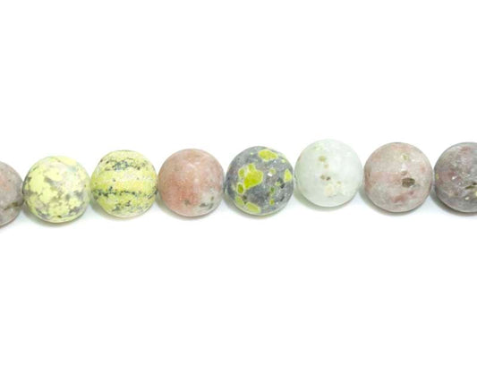 16 inch 10 mm Matted Chilli Jasper Round Beads