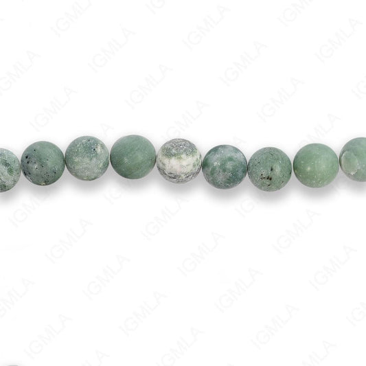 16 inch 10 mm Matted Serperntine Natural Round Beasds