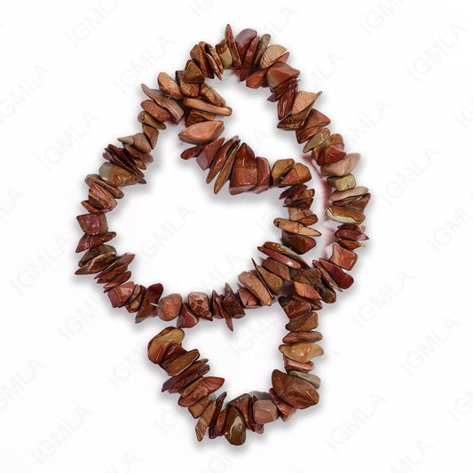 16 inch Red Picture Jasper Chips Beads