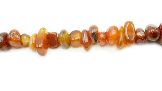 26 inch Red Agate Nuggets Beads