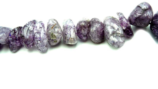 16 inch Purple Cracked Crystal Nuggets Beads